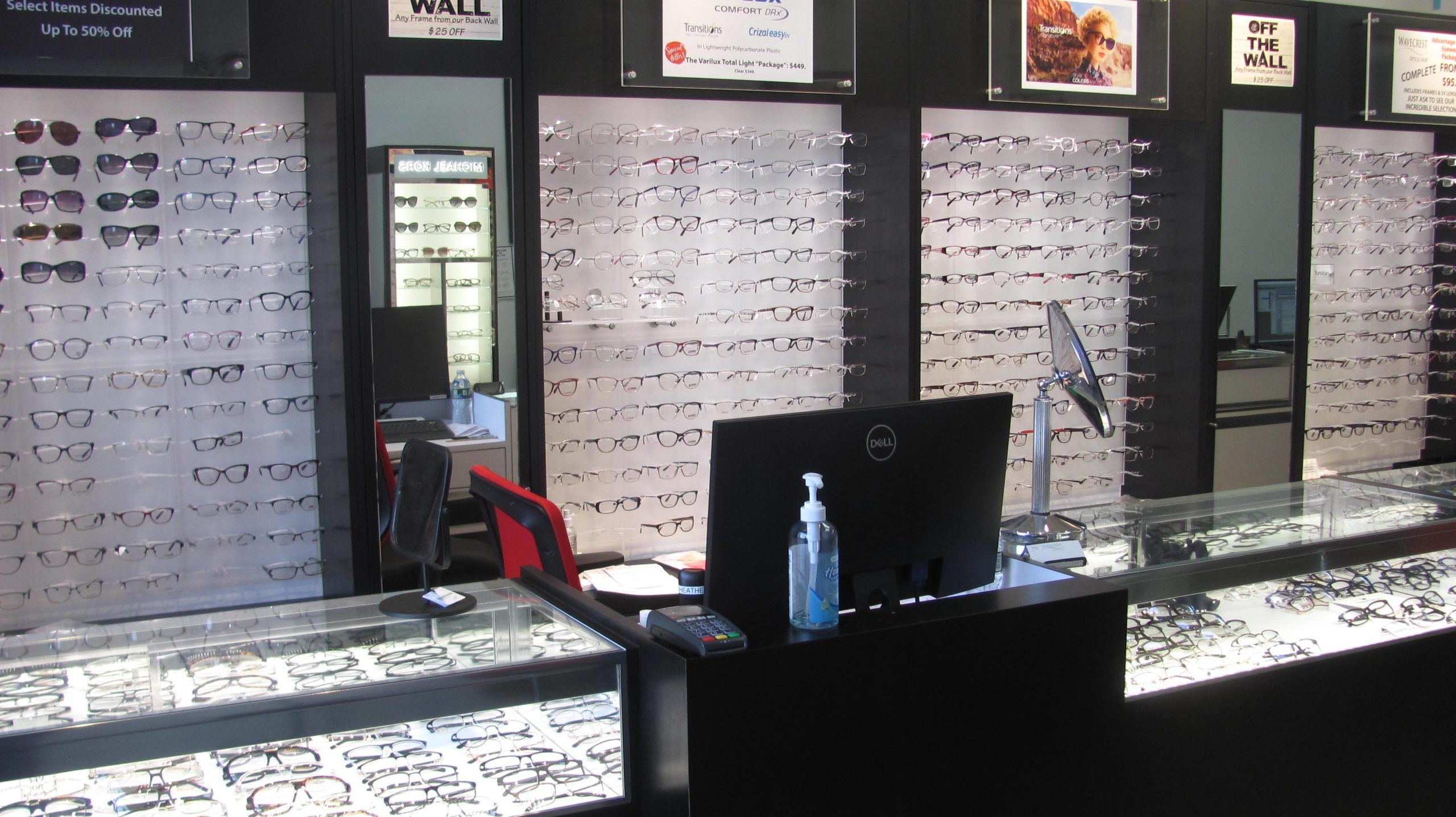 wavecrest optical shop - interior pic